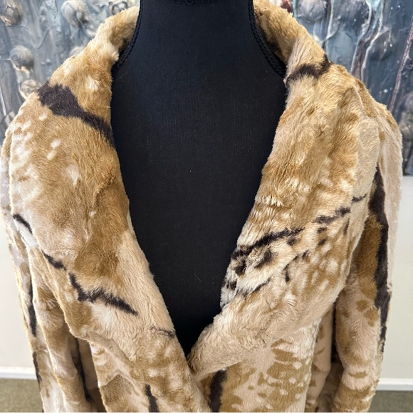 Vintage Women's 16 Faux Short Hair Fur Teddy Jacket Unique - Picture 4 of 16